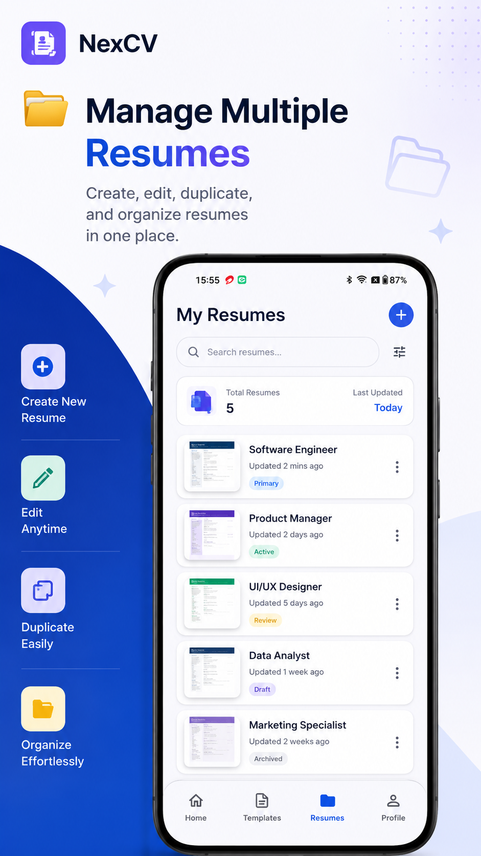 NextCV AI Resume Optimization – AI-powered resume improvement suggestions