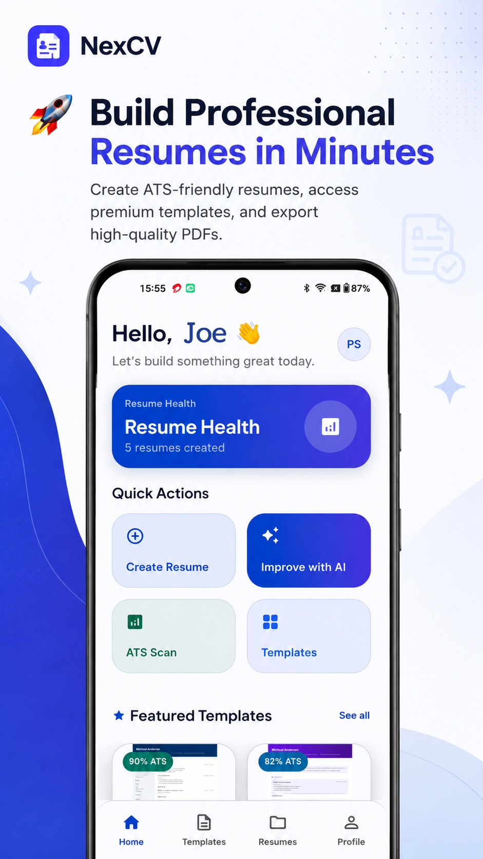 NextCV Professional Templates – Browse ATS-friendly resume templates