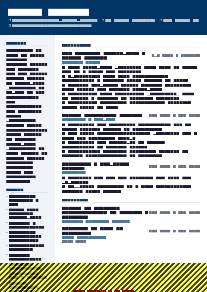 Executive Classic resume template preview — ATS score 90 out of 100