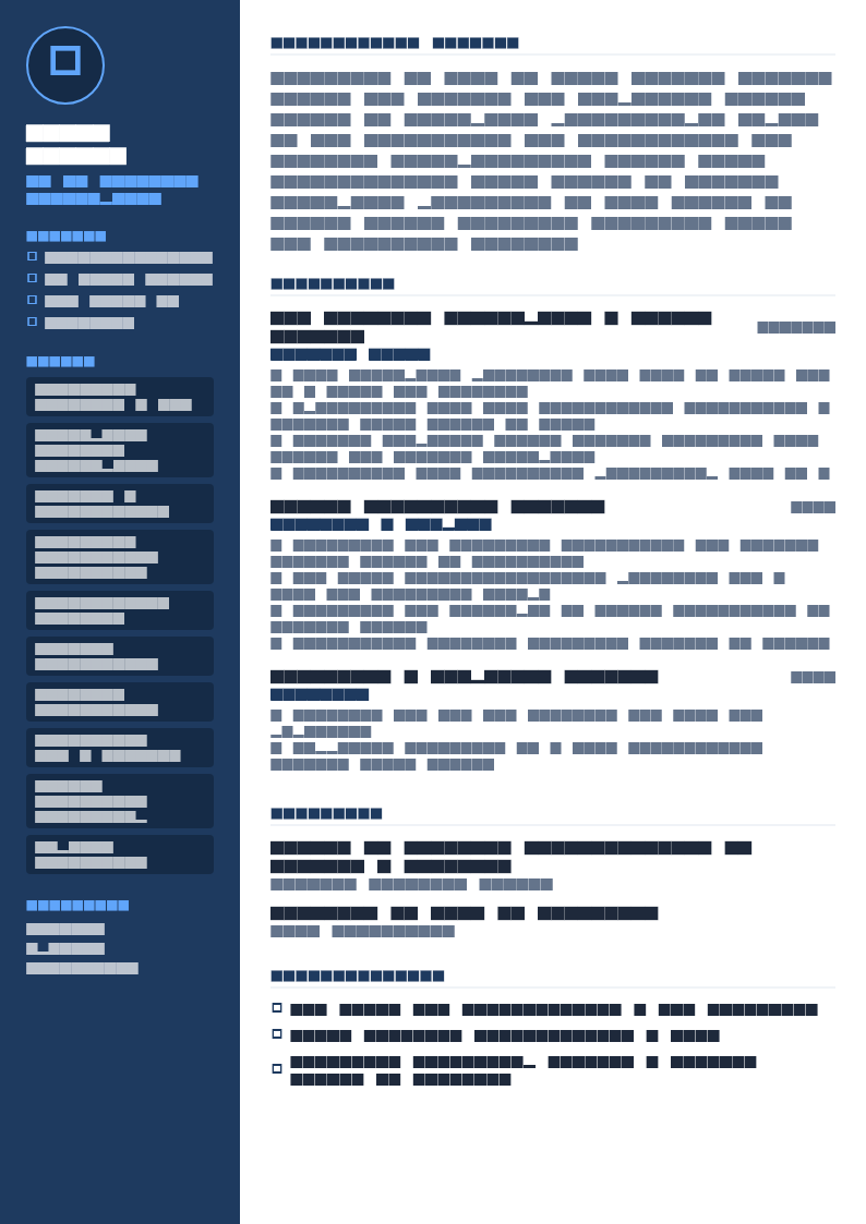 Corporate Blue resume template preview — ATS score 88 out of 100